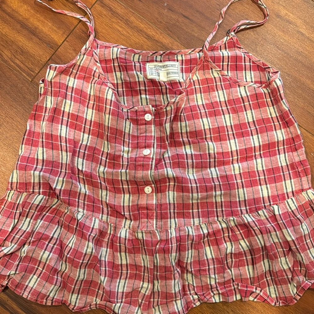Current /elliot tank top 100%cotton/linen size sm